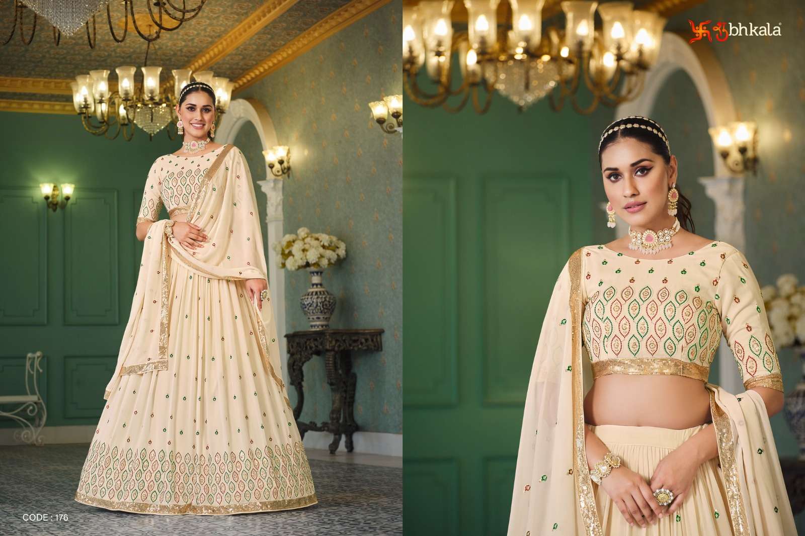 DRESSETIVE PRESENTS 1201-1208 SERIES EXCLUSIVE WEDDING LEHENGA CHOLI SEMI  STITCH COLLECTION AT WHOLESALE PRICE N538