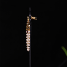 Floral Kemp Stone Earring with Pearl Hanging 2