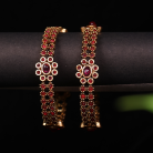 Floral Kemp Stone bangle-3