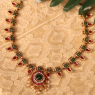 Traditional Flower Mango Kemp Stone Necklace 5