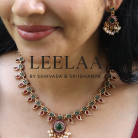 Traditional Flower Mango Kemp Stone Necklace 7 Logo