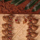 Traditional Lakshmi Mango Kemp Stone Necklace 1