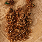 Traditional Lakshmi Peacock Palakka Kemp Stone Necklace 4