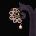 Traditional Peacock AD Stone Earrings 4