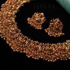 2 Lakshmi Multi stone & golden beads necklace with earrings