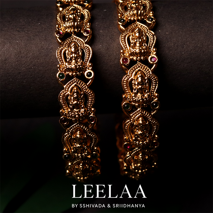 Adishtalakshmi Multi colour Kemp Stone Bangle - Set of 2 2 Adishtalakshmi Multi colour Kemp Stone Bangle - Set of 2 2