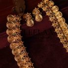 Antique Temple Haram with Lakshmi Peacock Pendant & Jhumka Set3