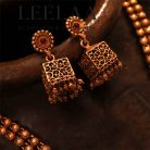 Antique double beaded haaram with rectangular pendant and Jhumka 3 Logo