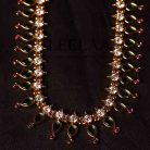 Premium Green & White Stone Haaram with Earrings3