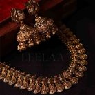 Premium Kaasu Maala with Peacock Motifs & Matching Jhumkas2