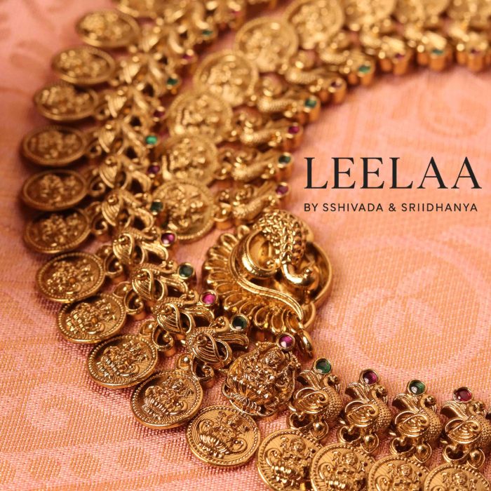 Premium Kaasu Maala with Peacock Motifs & Matching Jhumkas3