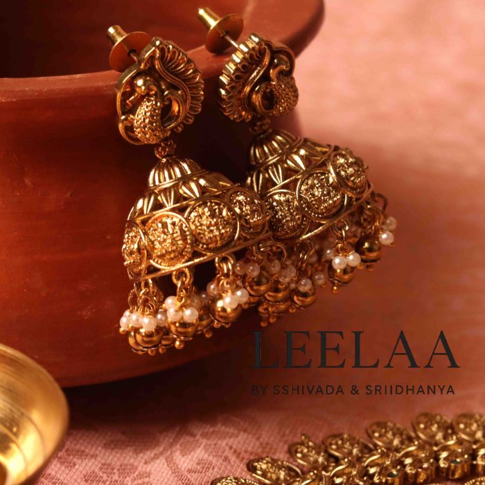 Premium Kaasu Maala with Peacock Motifs & Matching Jhumkas5