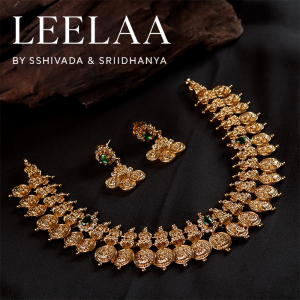 Premium Lakshmi Kaasu Necklace with Earrings