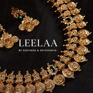 Premium Lakshmi Kaasu Necklace with Earrings 3