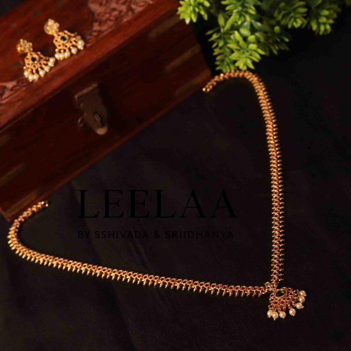 Premium Multicolour Kemp Haram with Earrings2