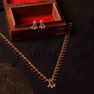 Premium Ruby & White Stone Palakka Haaram with Earrings1
