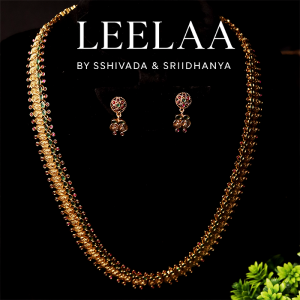 Premium Multi-Colour Kemp Kaasu Haaram with Earrings