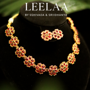 Simple floral Kemp choker with stud 1