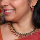 Traditional Mango Kemp Stone Necklace with Earrings 4