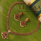 Traditional kemp stone Attigai with earrings 1 Logo