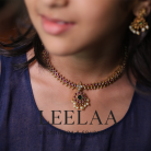 Traditional kemp stone Attigai with earrings 5 Logo
