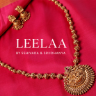 Antique Temple Haram with Lakshmi Cresent Pendent and Jumka 1