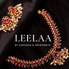 Floral Kemp Stone Mulla Mottu necklace with earrings 4