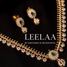 Premium Floral AD Necklace with Earrings 2