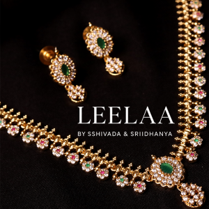 Premium Floral AD Necklace with Earrings 2