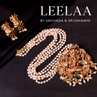 2 IN 1 Adishta Vinayakar Necklace with removable 3 layer pearl chain and earring 1