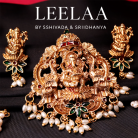 2 IN 1 Adishta Vinayakar Necklace with removable 3 layer pearl chain and earring 3