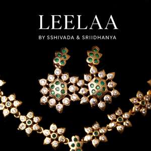 Floral Necklace with Earrings