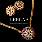 Floral Pendant Necklace Chain with Studs 2