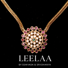 Floral Pendant Necklace Chain with Studs 4