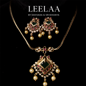 Traditional Kemp AD Stone Necklace with Intricate Temple Detailing