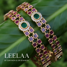 Multicolour Square Geometric Bangle 1