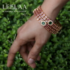 Multicolour Square Geometric Bangle 3
