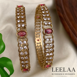 Must Have AD Stone Bangles  (Set of 2)