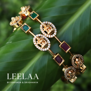 Premium Lakshmi AD Stone Bangles  (Set of 2)