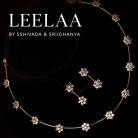 Simple Floral AD Stone Necklace
