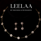 Simple Floral AD Stone Necklace 2