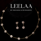 Simple Floral AD Stone Necklace 4