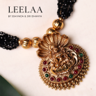 Black Crystal Naga Lakshmi Necklace 3