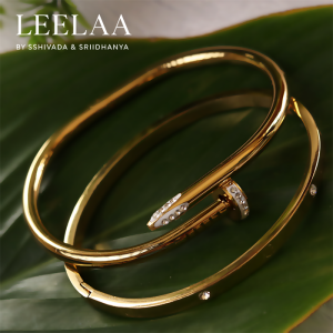 Nail and Minimal AD stone Bracelet Combo