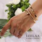 Nail and Minimal AD stone Bracelet Combo Gold 6