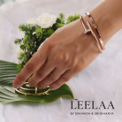 Nail and Minimal AD stone Bracelet Combo Rose Gold 3