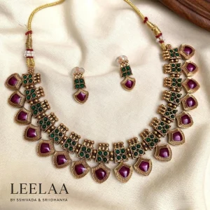 Maroon  Palakka with Studs