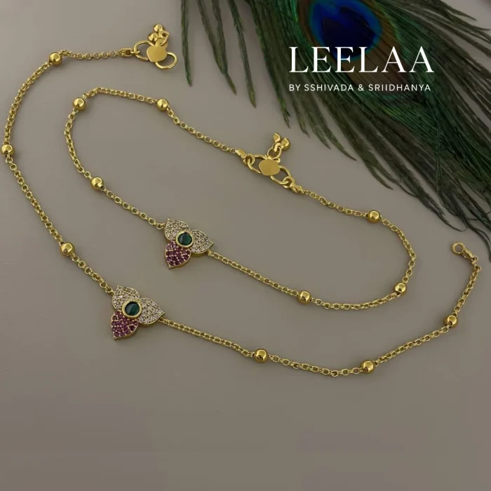 Lotus AD Stone Anklet