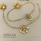 Pearl and Kemp Stone Lotus Anklet