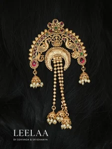 Traditional Peocock Jhumka Jada Pin